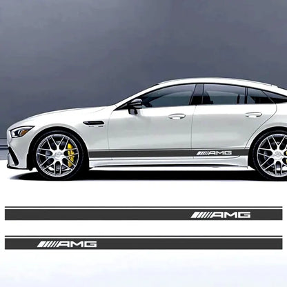 Set 2 Pcs Mercedes AMG Car Stripes. Both sides Premium Stripes Decal Graphics Car, SUV, Van and truck decor | Custom Car Stripes accessories