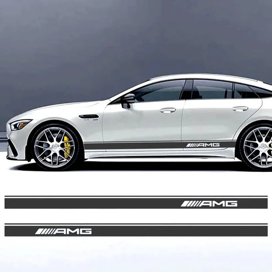 Set 2 Pcs Mercedes AMG Car Stripes. Both sides Premium Stripes Decal Graphics Car, SUV, Van and truck decor | Custom Car Stripes accessories