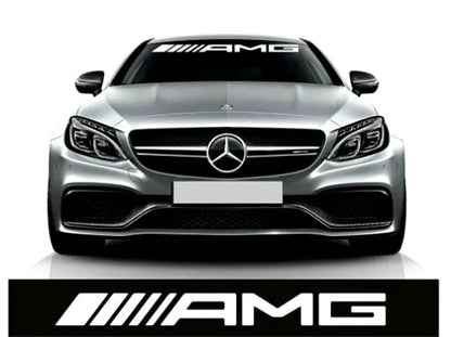 AMG Windshield Sunstrip Graphics with logo Sticker Banner Decal Rally Window Graphic | Vinyl Banner Motorsport Emblem Decor Kit for window