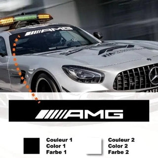 AMG Windshield Sunstrip Graphics with logo Sticker Banner Decal Rally Window Graphic