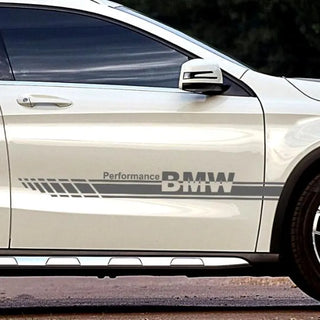 Set 2 Pcs BMW Performance Stripes Premium Decal Graphics