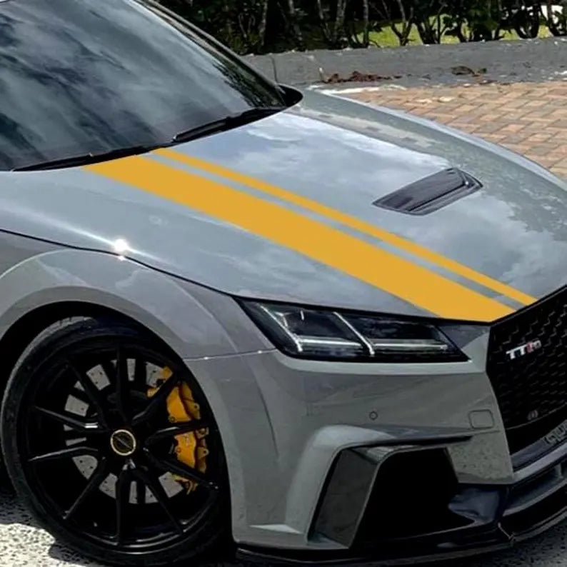 Set Car Bonnet Hood Roof Stripes Graphics Vinyl Decal Racing Sportcar