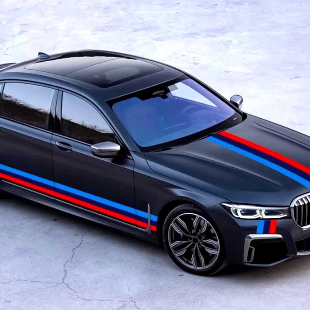 Adesivos Automáticos de 3 metros de comprimento para BMW Performance | Decoração de adesivo de vinil com faixa de carro para BMW