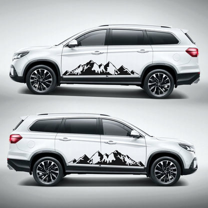 2 Pcs Nature Big Montains Graphics Decal Both Sidesfor any Vehicle Vinyl Stripes RV Car Truck Camper Van Boat Trailer Side Offroad Sticker