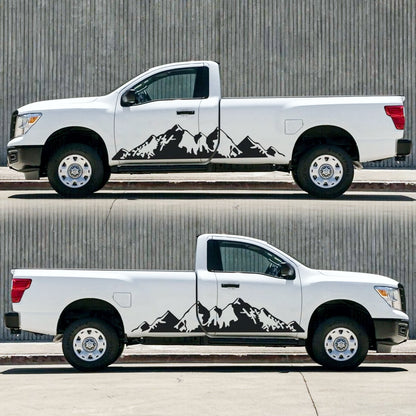2 Pcs Nature Big Montains Graphics Decal Both Sidesfor any Vehicle Vinyl Stripes RV Car Truck Camper Van Boat Trailer Side Offroad Sticker