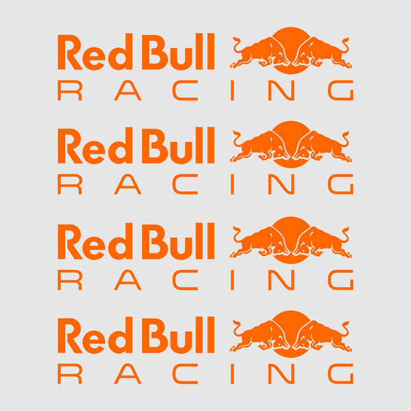 Set 4 Pcs Red Bull Racing Emblem Decal Sticker | Kit Redbull Premium Logo Decals