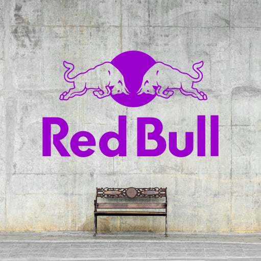 Set 4 Pcs Red Bull Emblem Graphic Energy Drink Sponsor Decals