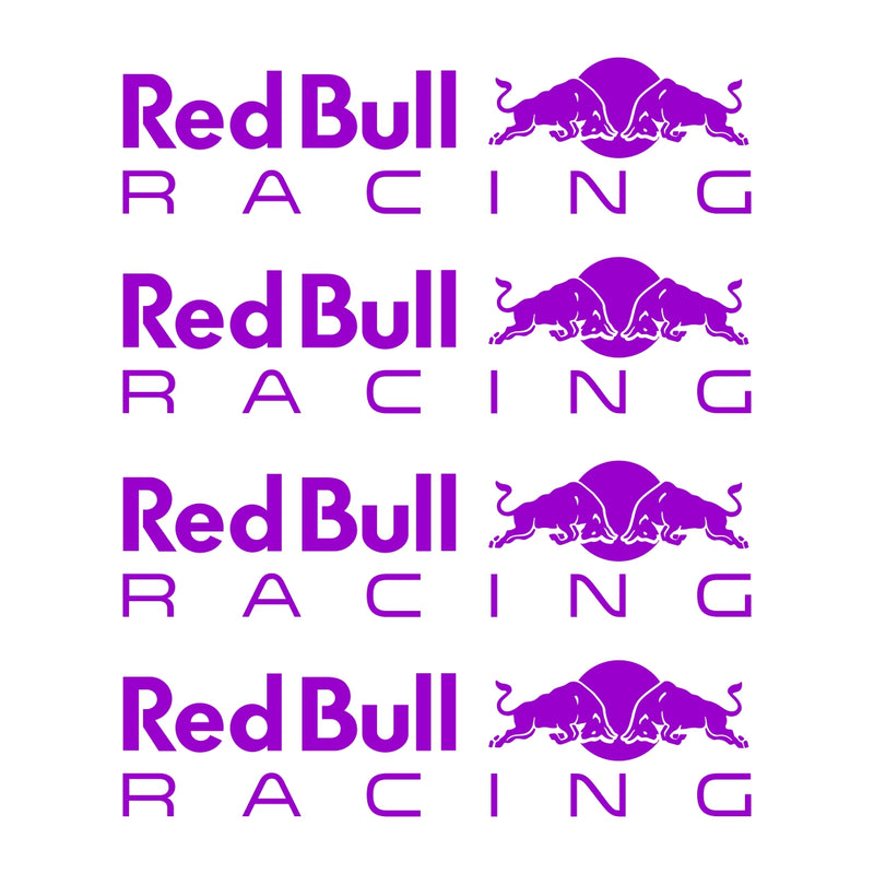 Set 4 Pcs Red Bull Racing Emblem Decal Sticker | Kit Redbull Premium Logo Decals