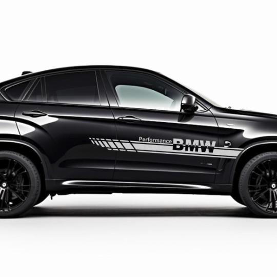 Set 2 Pcs Performance Car Stripes. Both Sides Top Stripes Decal Graphics Car, SUV, Truck Sport Decor Decals | Motorsport Stripes Graphics