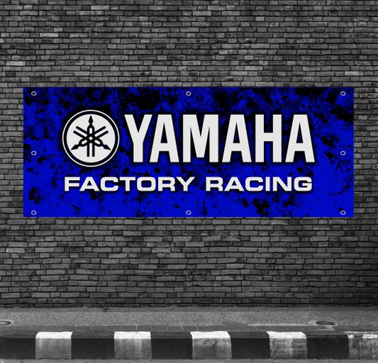 3 Styles Yamaha Motorbike Brand Sponsor Logo Banner Pvc | Office or showroom Flag, Moto Racing Poster | Motorbike Shop | Poster Garage Decor | Race Background
