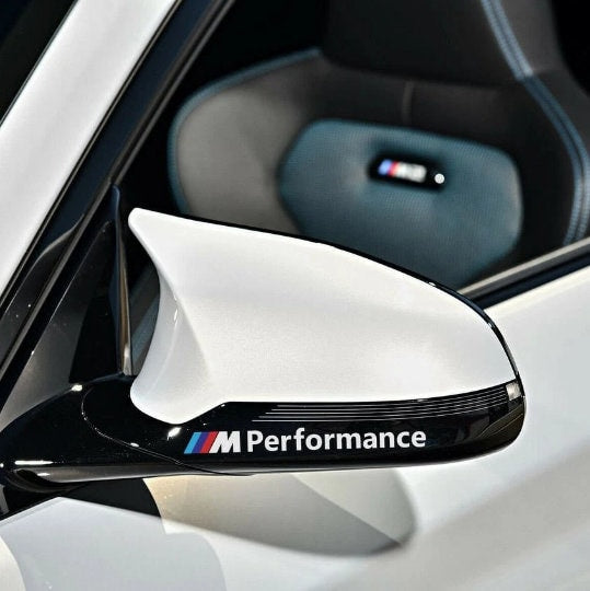 2 Pcs M Performance BMW set to sides or mirror M sport vinyl stikers stripes decal graphics