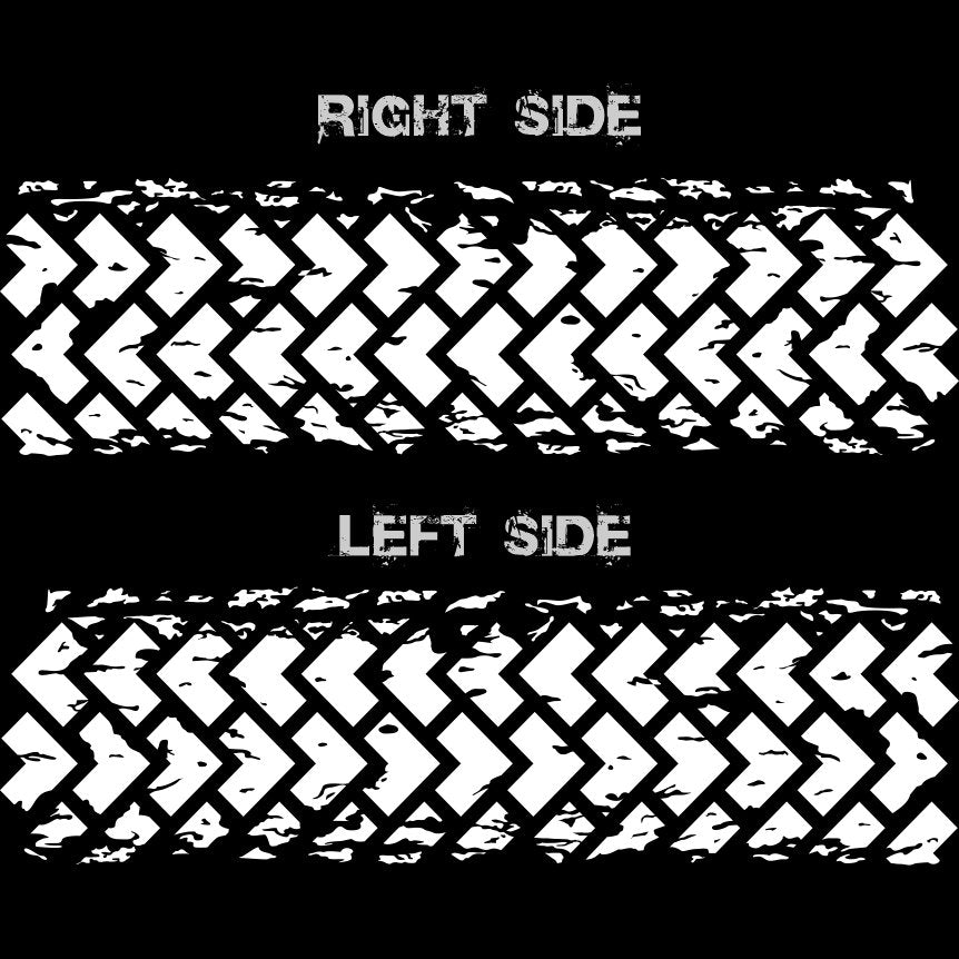 Kit 2 Pcs Factory Crafts Tire Tracks Side Graphics Compatible