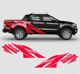 Kit 2 Pcs Warlord Decal Side Pickup Body 4x4 Off Road Vinyl Graphic Sticker Truck