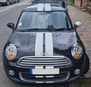 Set Mini Cooper bonnet stripes, stripes for hood, roof and boot, front top rear stripes