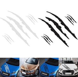 Kit 3 Pcs Claw Marks Decalque Adesivo para Farol de Carro. Conjunto de adesivos de vinil para capô de carro grunge