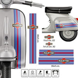 Set Adhesive sticker for Vespa Martini motorcycle