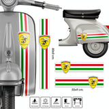 Set selbstklebender Aufkleber für Auto, Motorrad, Vespa Italia