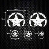 Set selbstklebender Aufkleber für das Motorrad Vespa Army Star