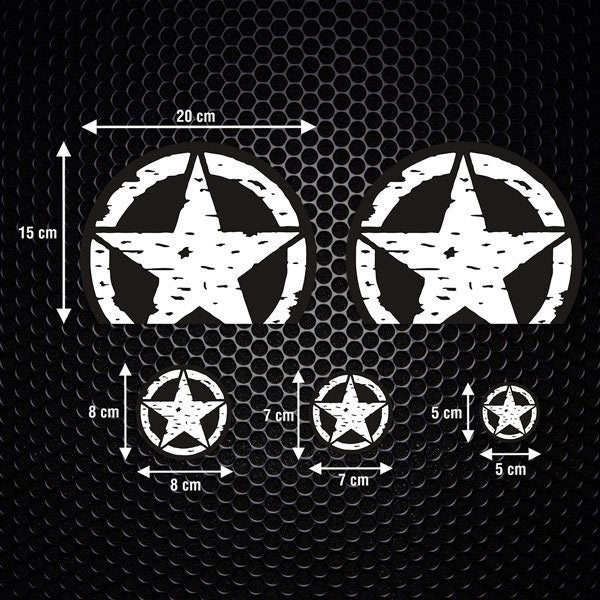 Conjunto adesivo adesivo para motocicleta Vespa Army Star