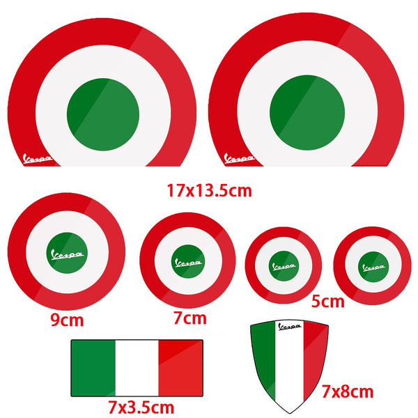 Set Adhesive sticker for Piaggio Vespa motorcycle decals