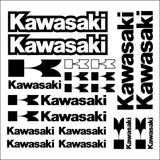 15X Logos Set Kawasaki Racing Decal Stickers | Premium Logo Decals | Racing decor Adhesives