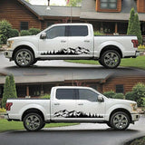 2 Pcs Set Tree Mountain Forest Car Decal Vinyl Sticker For Truck SUV RV Trailer Side Body