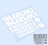 7X Suzuki Logos Set Racing Decal Adesivos | Decalques Premium do logotipo | Adesivos para decoração de corrida