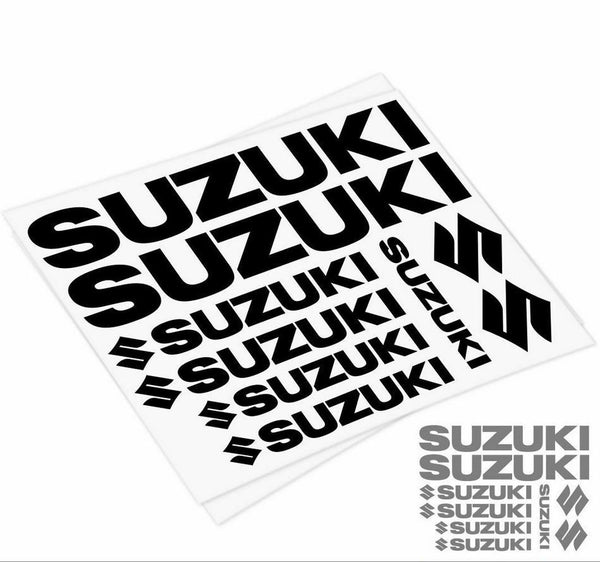 7X Suzuki Logos Set Racing Aufkleber Aufkleber | Premium-Logo-Aufkleber | Renndekor-Klebstoffe