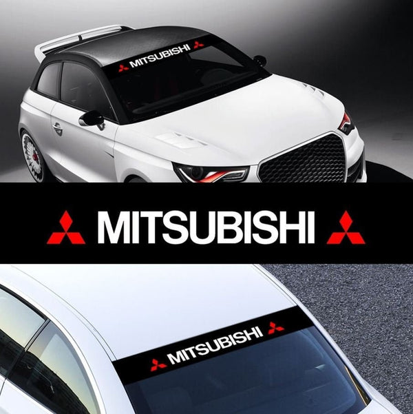 Adesivo de pára-brisa de carro Adesivo de banner de janela de carro compatível com Mitsubishi