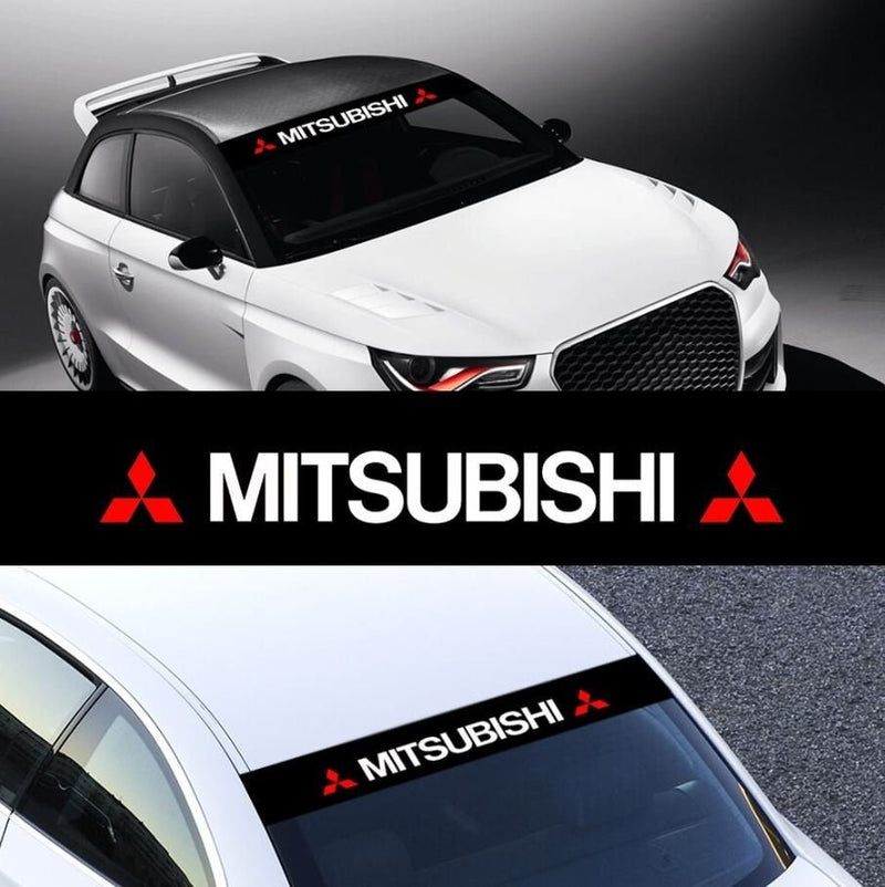 Car Windshield Sticker Decal Car Window Banner Sticker Compatible with Mitsubishi