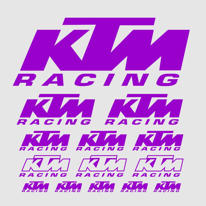 14 Pcs Logos Set KTM Racing Decal Stickers | Kit Premium Logo Decals | Racing decor Adhesives