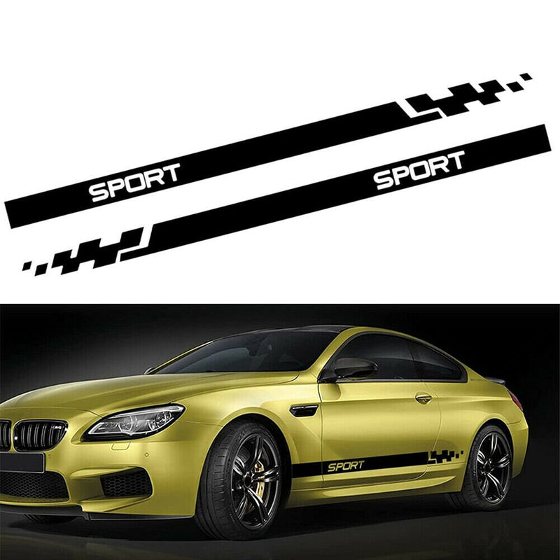 Set 2 Pcs Car Sticker Side Door Decals Sport Graphics sticker sport racing for Left and Right Side