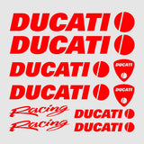 10X Set Ducati Racing Aufkleber-Set | Set-Kit Moto-Klebedekor