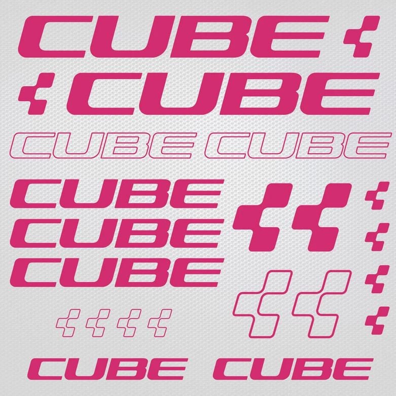 21 Pcs Set Cube Mountain Bike Sticker. Bicycle Adhesive Sport Decal