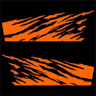 Set 2 Pcs Lateral Vinyl Off Road vehicle Both Sides Fire Decal