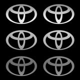 Set 6x Toyota Emblem Decalque Adesivo | Decalques de logotipo premium