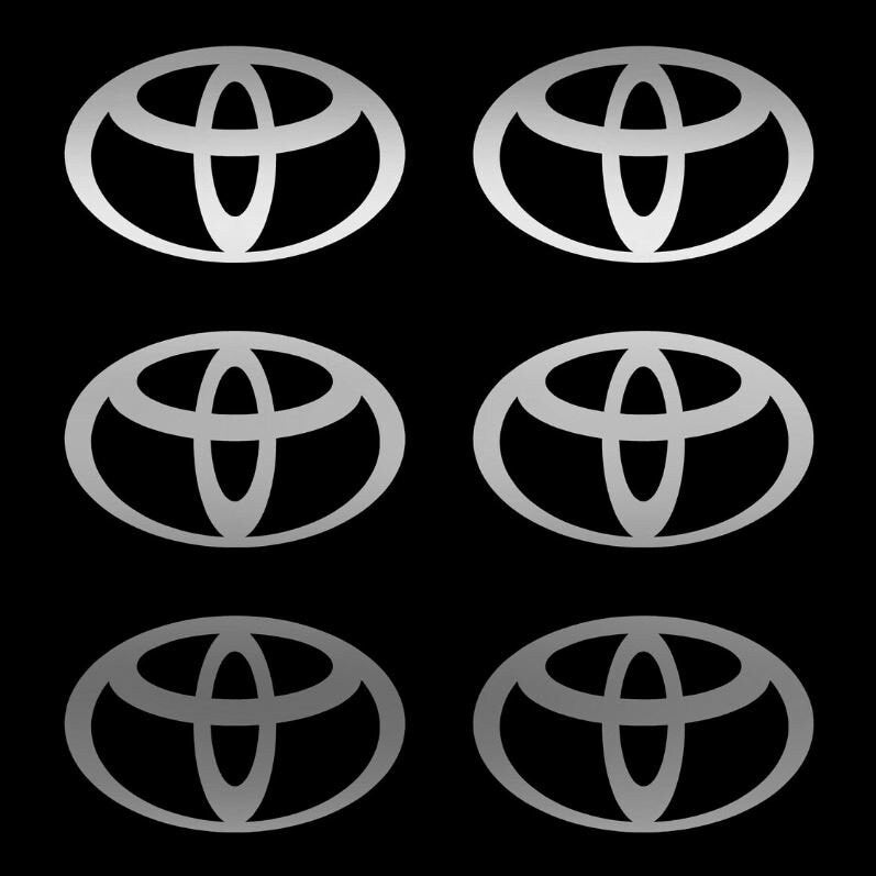 Set 6x Toyota Emblem Decal Sticker | Premium Logo Decals