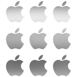 Set 9 Pcs Logotipo Apple Emblema Decalque Adesivo | Kit de decalques de logotipo premium