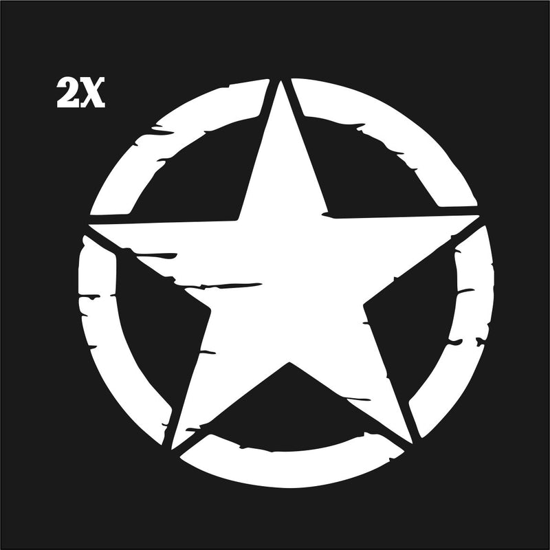 Kit 2 Pcs Lateral Military Star Decals Auto Styling Decoration Accessories for 4x4 Off Road