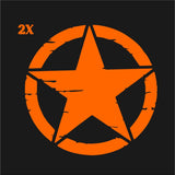 Kit 2 Pcs Lateral Military Star Decals Auto Styling Decoration Accessories for 4x4 Off Road