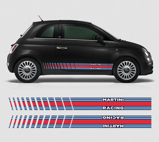 Martini Racing Stripes Set for Italian Fiat 500 - Vinyl self adhesive graphic car sticker decals