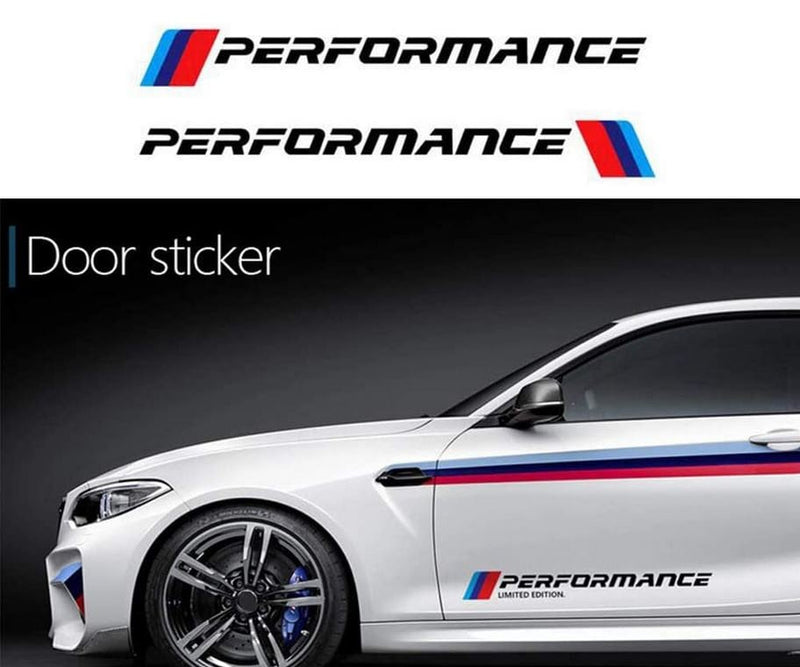 2 Pcs logo M Performance Limited Edition Side Door Reflective Sticker For  BMW | Sport vinyl decal graphics