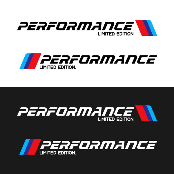 2 Stück Logo M Performance Limited Edition Seitentür-reflektierender Aufkleber für BMW | Sportliche Vinyl-Aufklebergrafiken