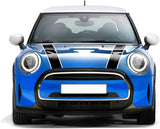 2Pcs Set Color-Mixed Mini Cooper bonnet stripes, stripes for hood, roof and boot, front top rear stripes, racing decoration decals