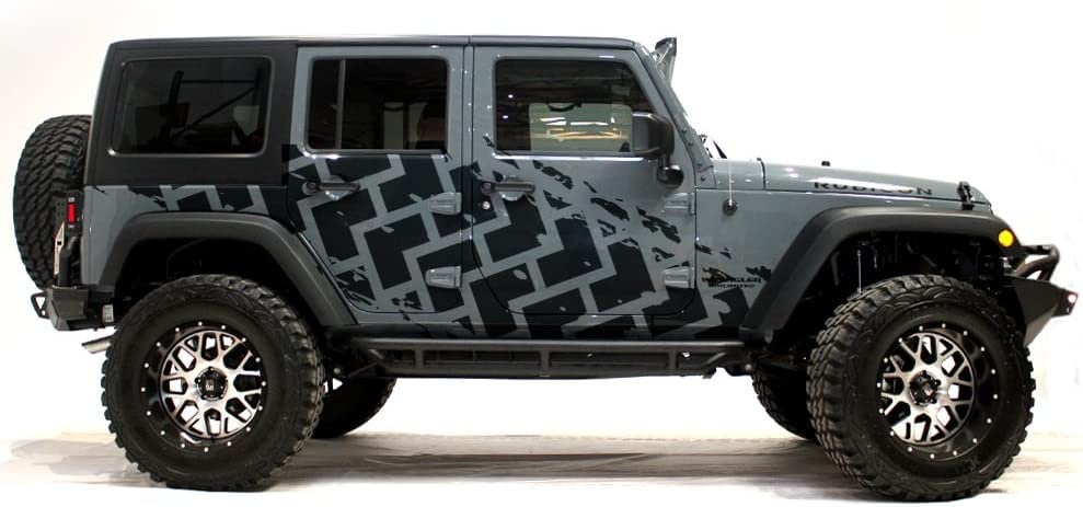 Kit 2 Pcs Factory Crafts Tire Tracks Side Graphics Compatible