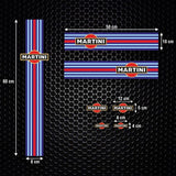 Set Klebeaufkleber für das Motorrad Vespa Martini