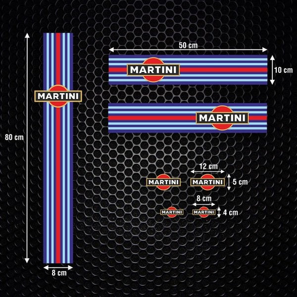 Conjunto adesivo adesivo para motocicleta Vespa Martini