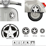 Set selbstklebender Aufkleber für das Motorrad Vespa Army Star