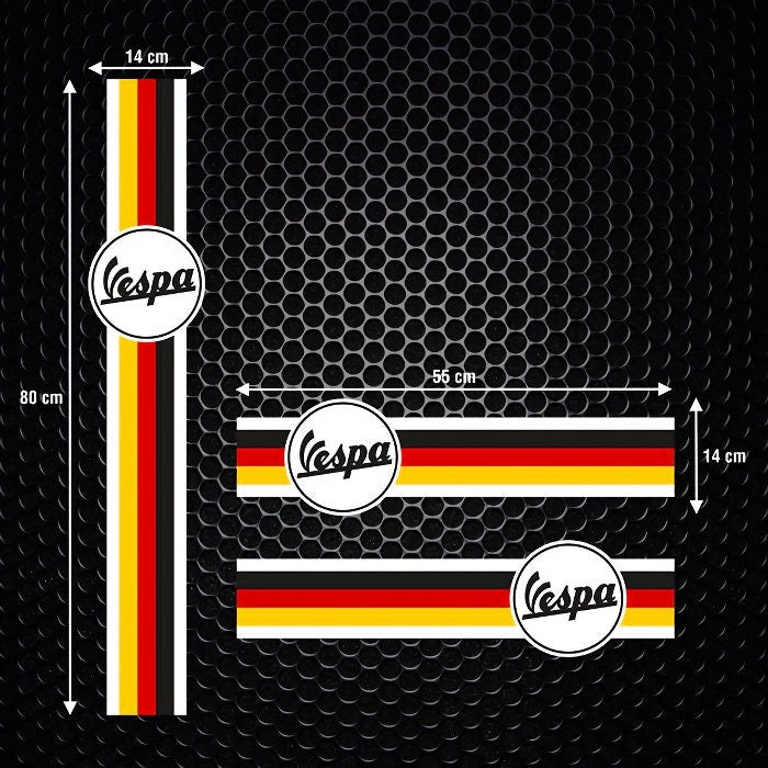 Definir adesivo adesivo para motocicleta Vespa Germany