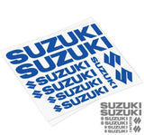 7X Suzuki Logos Set Racing Decal Adesivos | Decalques Premium do logotipo | Adesivos para decoração de corrida